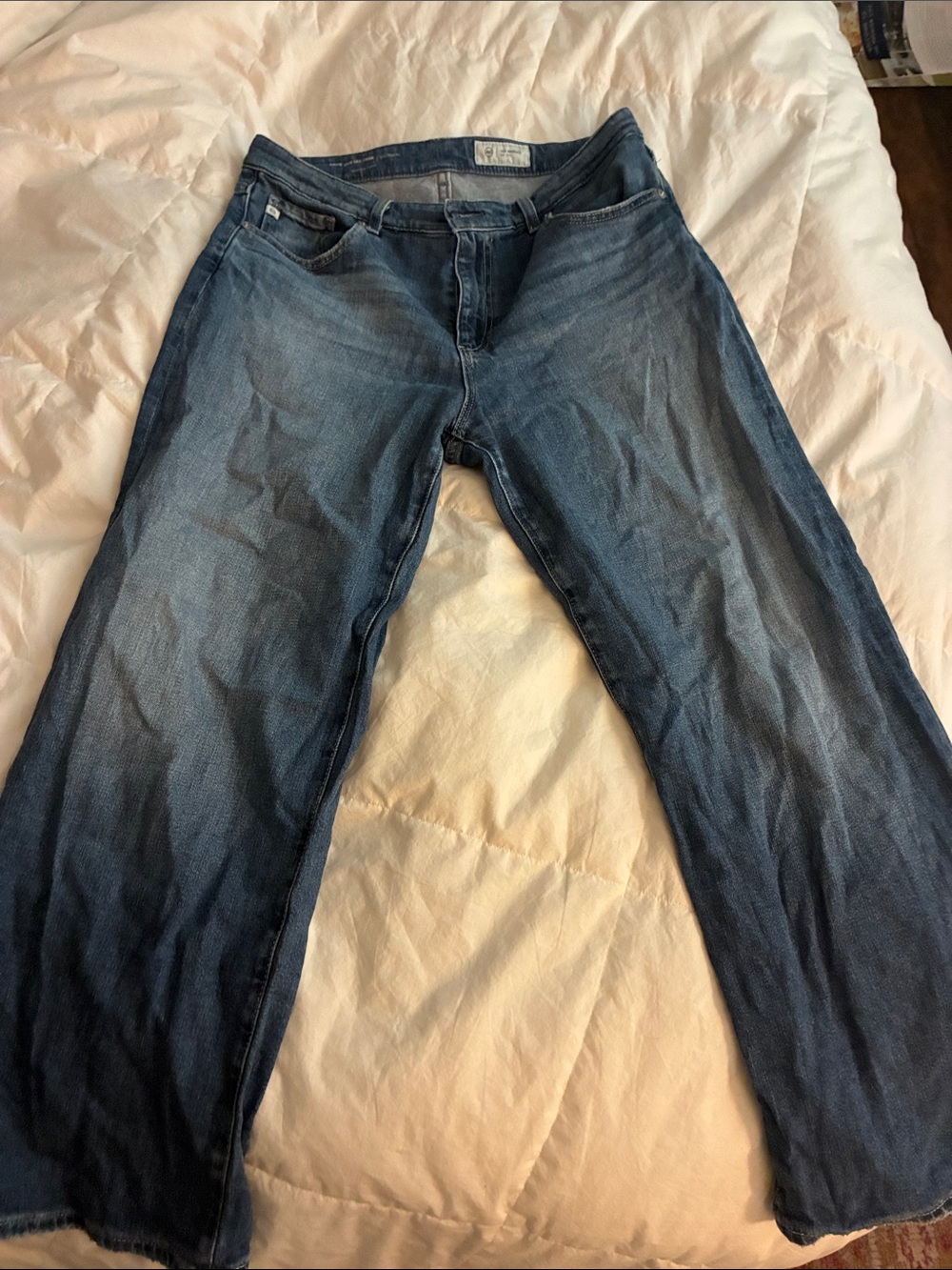 AG Adriano Goldschmied Women's Dark Blue Flare Jeans
